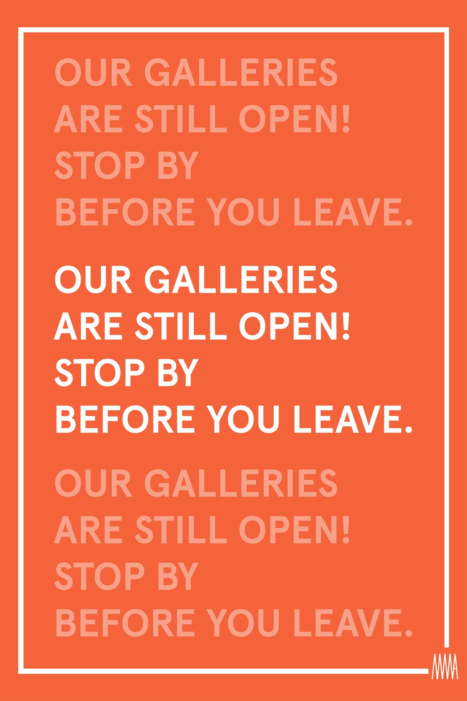 Graphic design work: sign