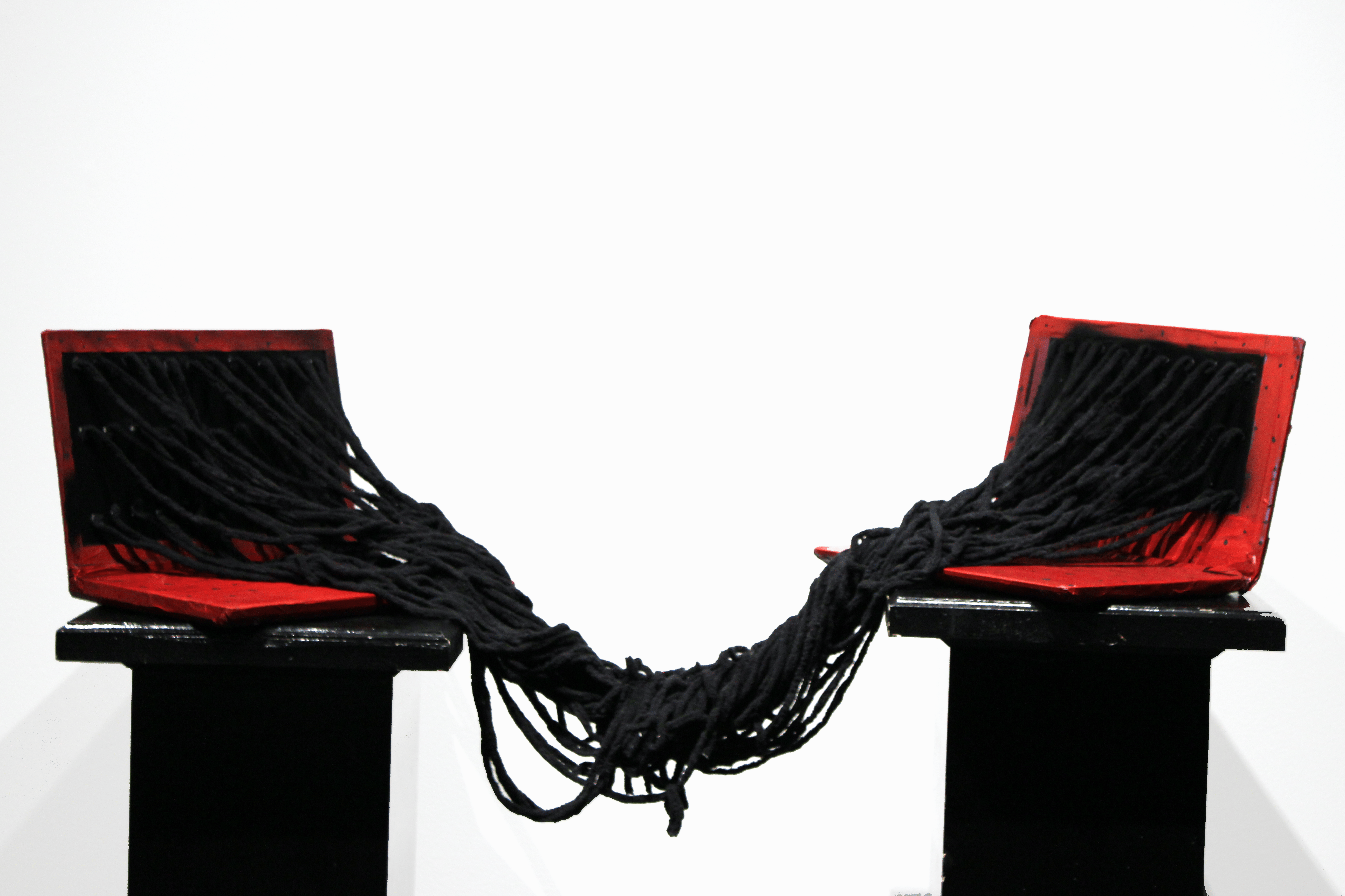 Network Connection mixed media installation, 2025