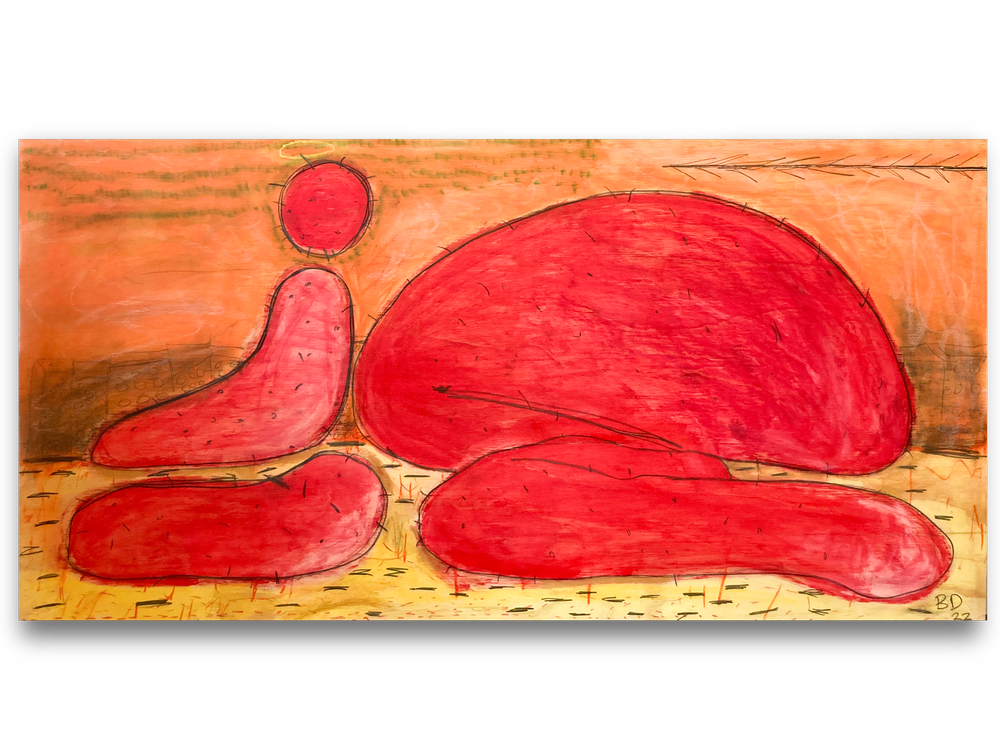 Painting work: abstract figure painting